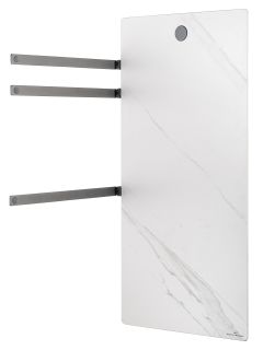 Полотенцесушитель электрический Wonzon & Woghand Stuttgart WW-A503-GM 42x80 см с каменной плитой белый мрамор/тёмный графит